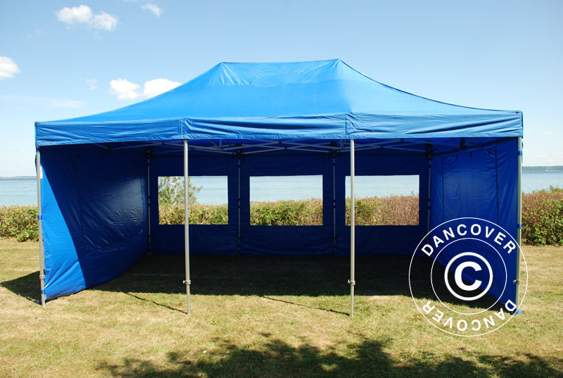 Quick-up telt FleXtents Xtreme 50 4x6m Blå, med 8 sider