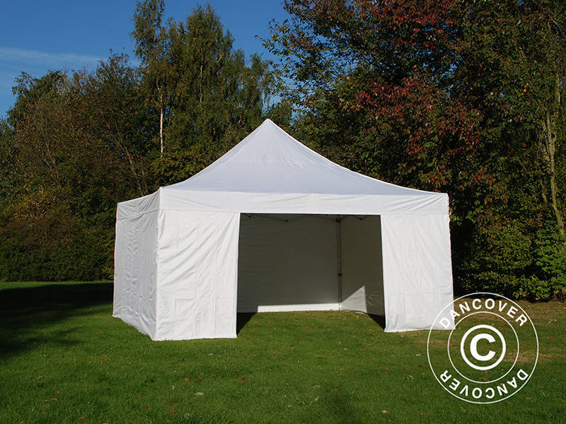 Quick-up telt FleXtents Xtreme 50 5x5m Hvit, inkl. 4 sider
