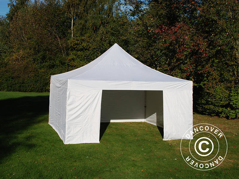 Quick-up telt FleXtents Xtreme 50 5x5m Hvit, inkl. 4 sider