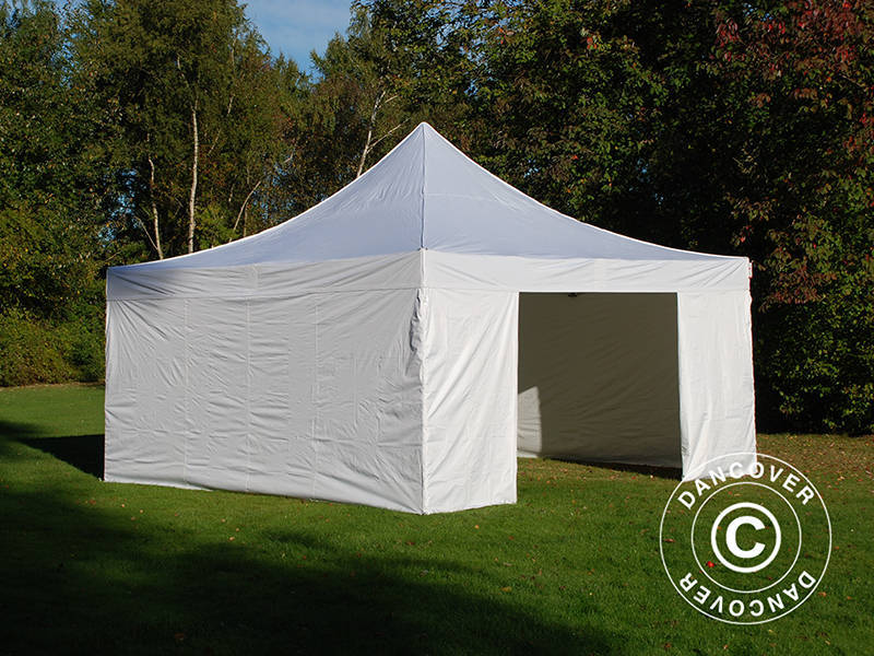Quick-up telt FleXtents Xtreme 50 5x5m Hvit, inkl. 4 sider