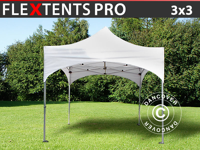 Quick-up telt FleXtents PRO "Arched" 3x3m Hvit