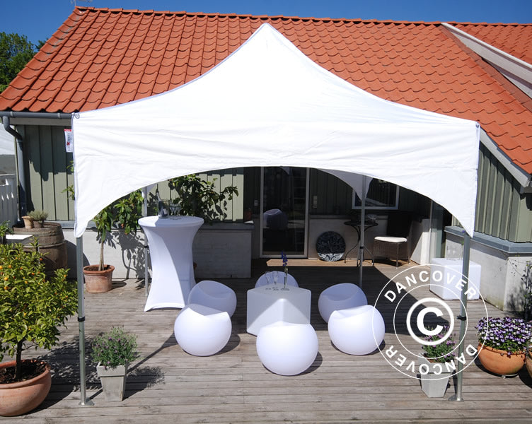 Quick-up telt FleXtents PRO "Arched" 3x3m Hvit, inkl. 4 sider