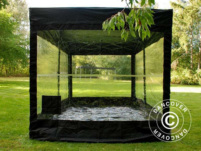 Sammenleggbar garasje FleX Carcover, 3x6m, Svart