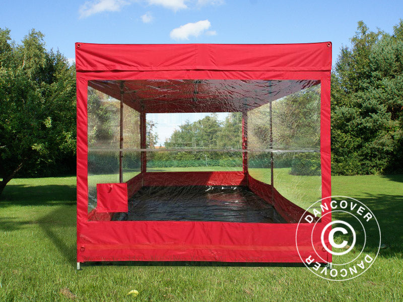 Sammenleggbar garasje FleX Carcover, 2,5x5m, Rød