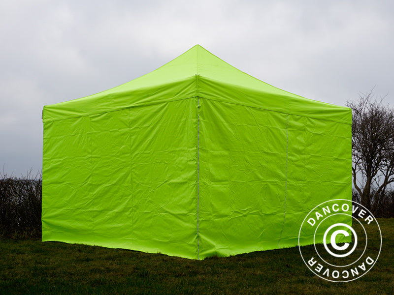 Quick-up telt FleXtents PRO 4x4m Neongul/grønn, inkl. 4 sider