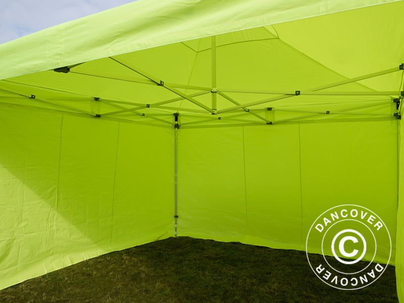 Quick-up telt FleXtents PRO 4x4m Neongul/grønn, inkl. 4 sider