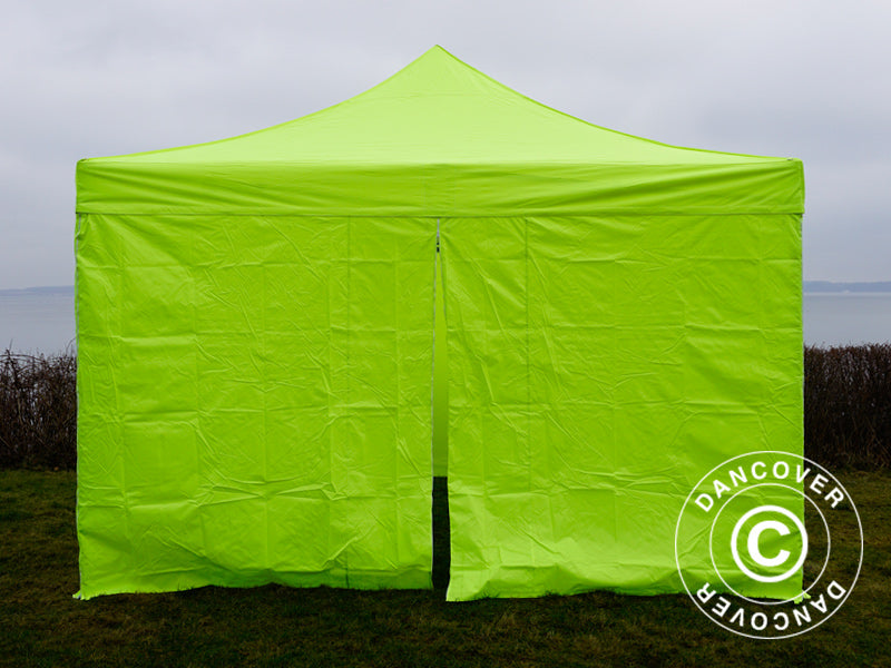 Quick-up telt FleXtents Xtreme 50 4x4m Neongul/grønn, inkl. 4 sider