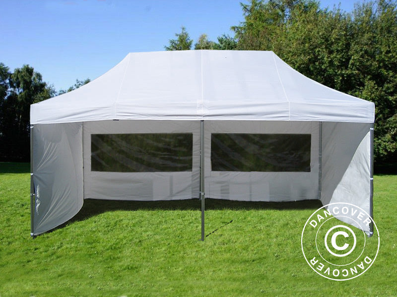 Quick-up telt FleXtents PRO 3,5x7m Hvit, inkl. 6 sider