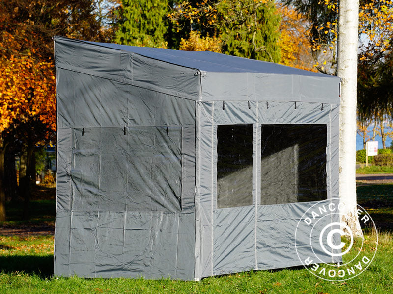 Quick-up telt FleXtents PRO Trapezo 2x3m Grå, inkl. 4 sider