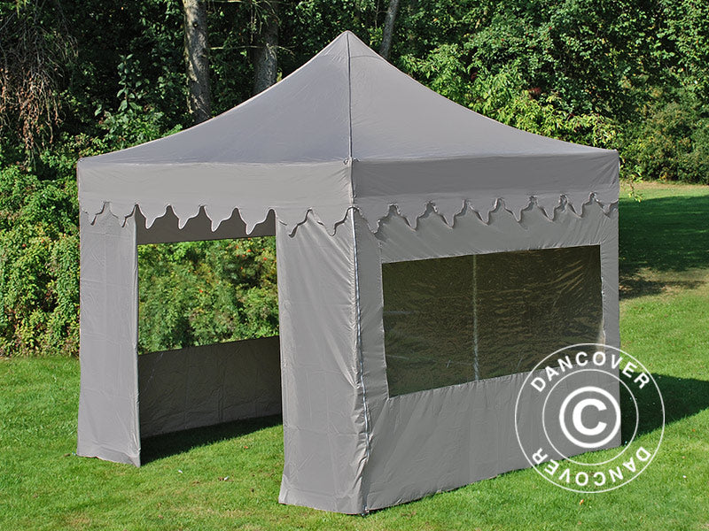Quick-up telt FleXtents PRO "Morocco" 3x3m Latte, inkl. 4 sider