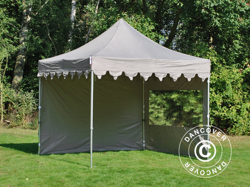 Quick-up telt FleXtents PRO "Morocco" 3x3m Latte, inkl. 4 sider