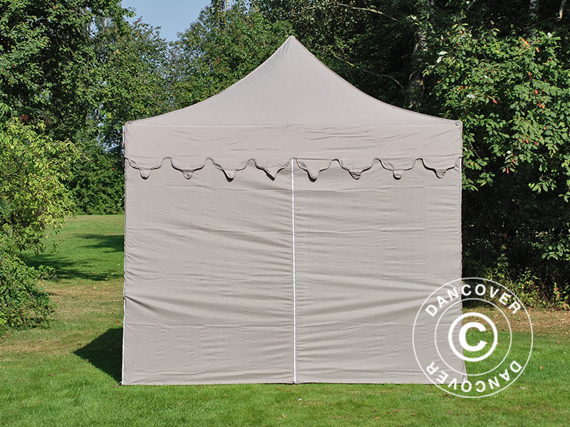 Quick-up telt FleXtents PRO "Morocco" 3x3m Latte, inkl. 4 sider