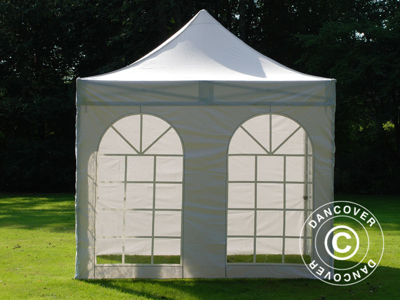 Quick-up telt FleXtents PRO Vintage Style 3x3m Hvit, inkl. 4 sider