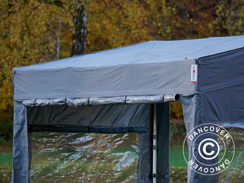 Quick-up telt FleXtents PRO Trapezo 3x3m Grå, inkl. 4 sider
