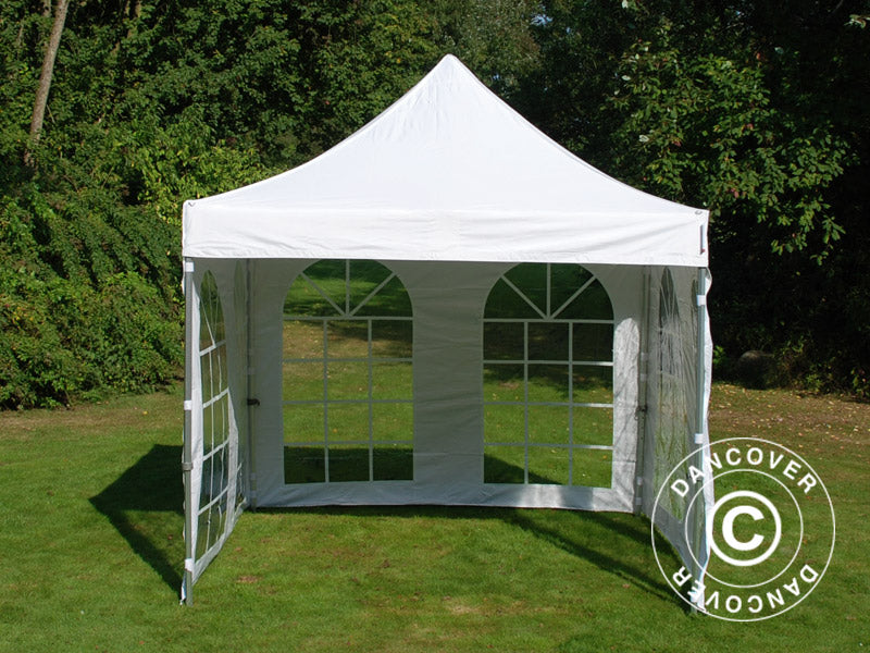 Quick-up telt FleXtents Xtreme 50 Vintage Style 3x3m Hvit, inkl. 4 sider