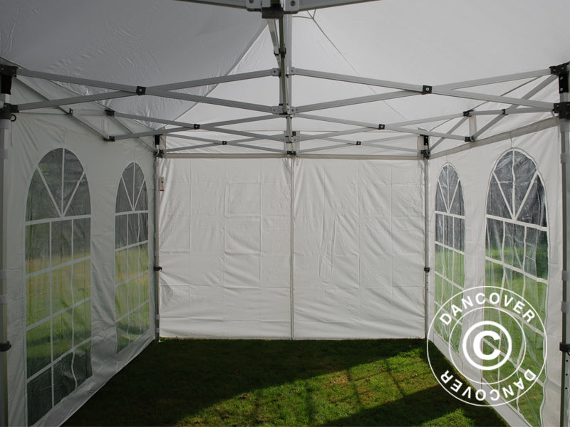 Quick-up telt FleXtents PRO Vintage Style 3x6m Hvit, inkl. 6 sider