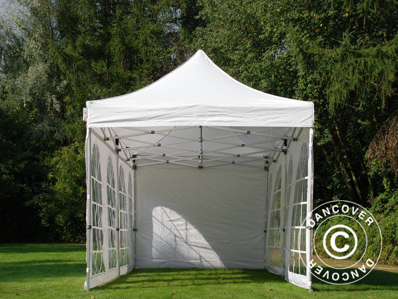 Quick-up telt FleXtents PRO Vintage Style 3x6m Hvit, inkl. 6 sider