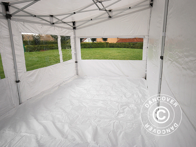 Quick-up telt FleXtents PRO Trapezo 3x6m Hvit, inkl. 4 sider