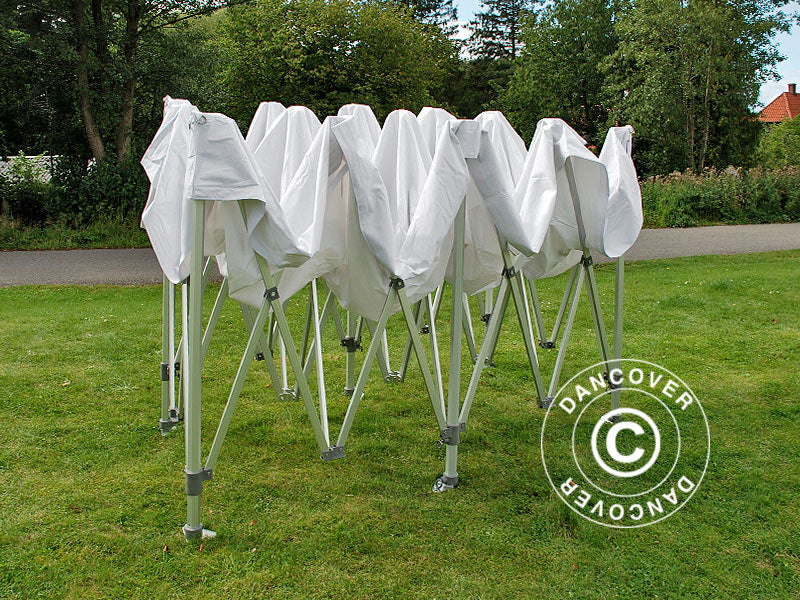 Quick-up telt FleXtents PRO Trapezo 3x6m Hvit, inkl. 4 sider