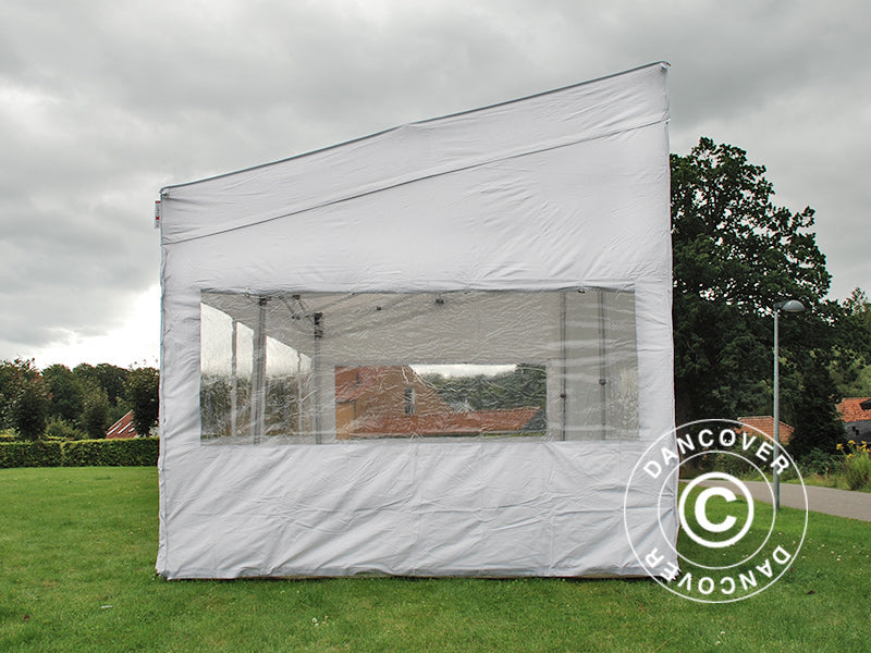 Quick-up telt FleXtents PRO Trapezo 3x6m Hvit, inkl. 4 sider