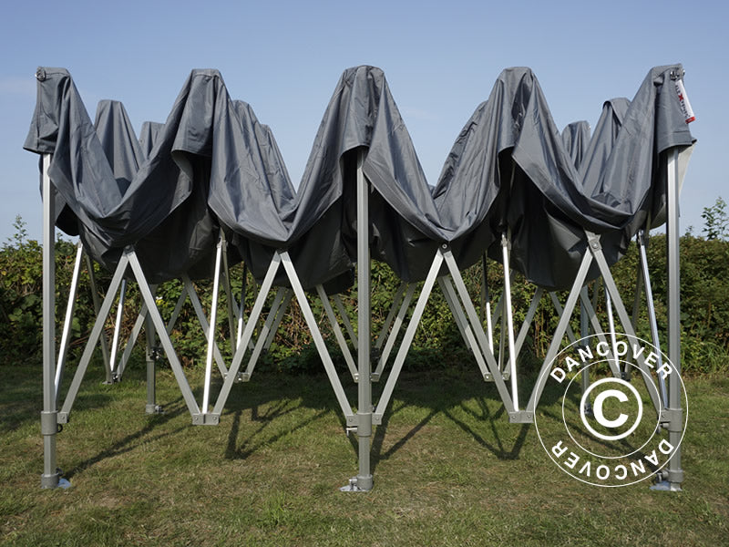 Quick-up telt FleXtents PRO Trapezo 3x6m Grå, inkl. 4 sider