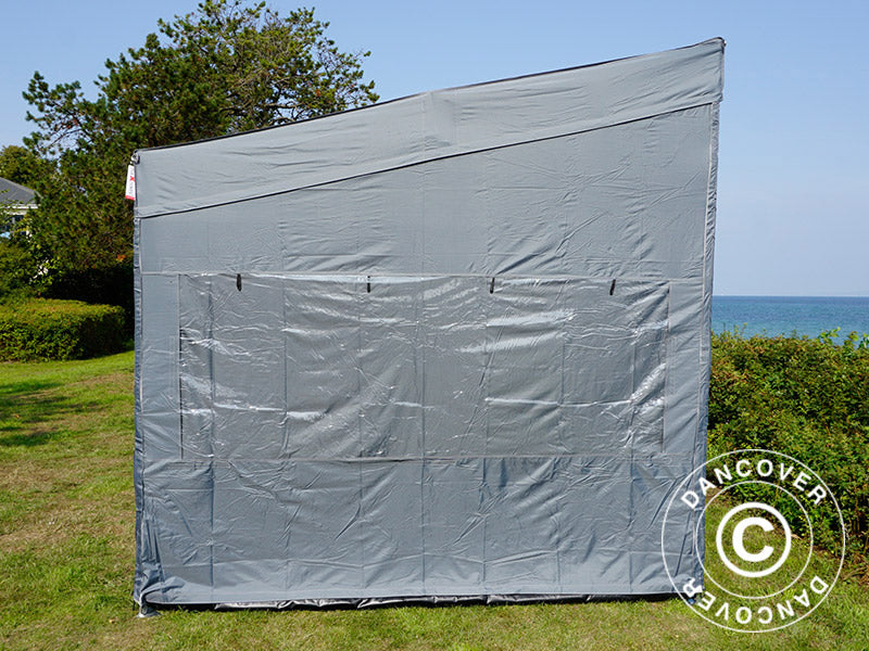 Quick-up telt FleXtents PRO Trapezo 3x6m Grå, inkl. 4 sider