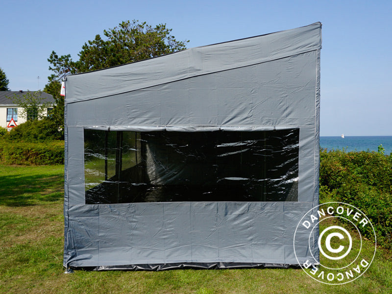 Quick-up telt FleXtents PRO Trapezo 3x6m Grå, inkl. 4 sider