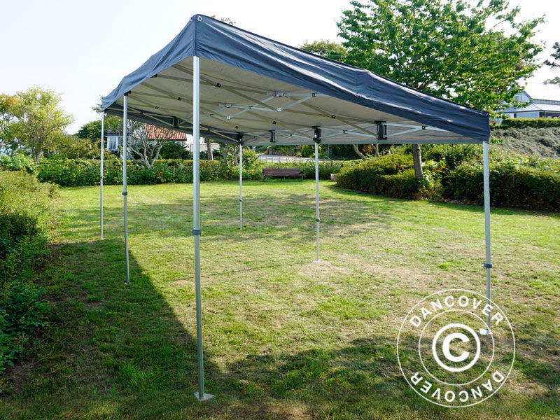 Quick-up telt FleXtents PRO Trapezo 3x6m Grå, inkl. 4 sider