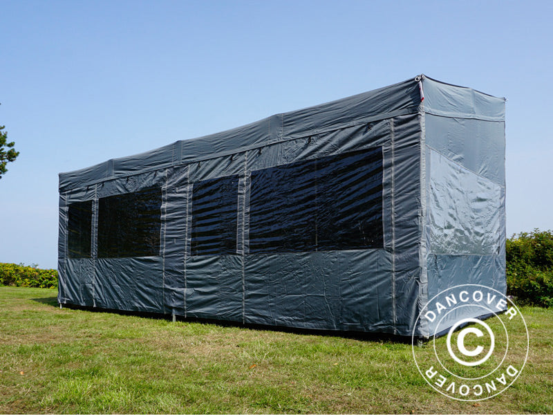 Quick-up telt FleXtents PRO Trapezo 3x6m Grå, inkl. 4 sider