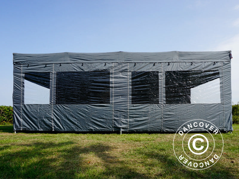 Quick-up telt FleXtents PRO Trapezo 3x6m Grå, inkl. 4 sider