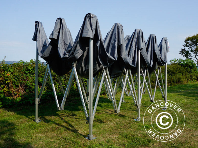 Quick-up telt FleXtents PRO Trapezo 3x6m Grå, inkl. 4 sider