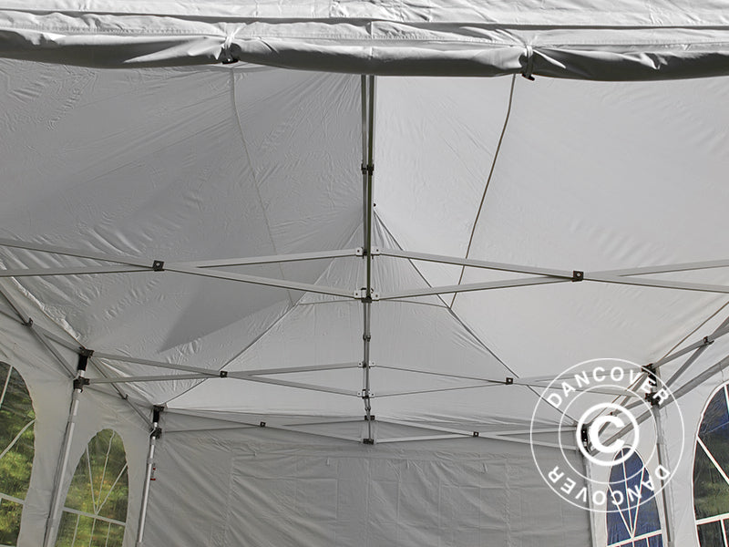 Quick-up telt FleXtents PRO Vintage Style 4x6m Hvit, inkl. 8 sider