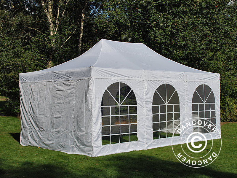 Quick-up telt FleXtents Xtreme 50 Vintage Style 4x6m Hvit, inkl. 8 sider