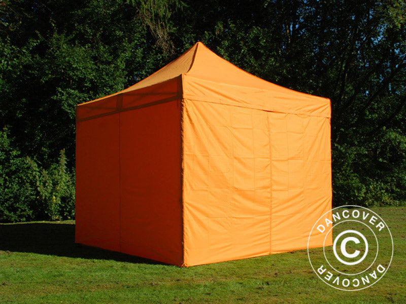 Quick-up telt FleXtents PRO Steel 3x3m Oransje, inkl. 4 sider