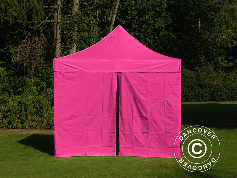 Quick-up telt FleXtents PRO Steel 3x3m Rosa, inkl. 4 sider