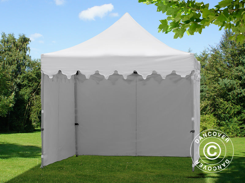 Quick-up telt FleXtents PRO Steel "Morocco" 3x3m Hvit, inkl. 4 sider