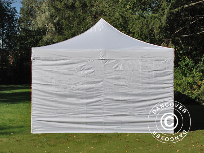 Quick-up telt FleXtents PRO Steel Vintage Style 4x8m Hvit, inkl. 6 sider