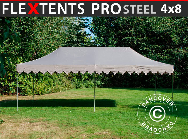 Quick-up telt FleXtents PRO Steel "Morocco" 4x8m Latte