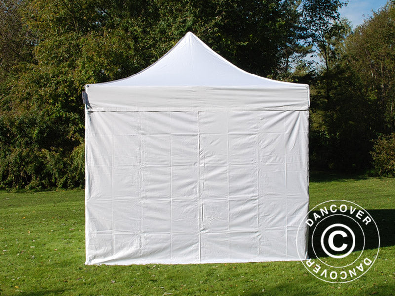 Quick-up telt FleXtents Basic v.3, 4x4m Hvit, inkl. 4 sider