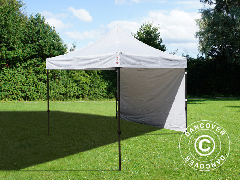 Quick-up telt FleXtents Basic v.3, 4x4m Hvit, inkl. 4 sider