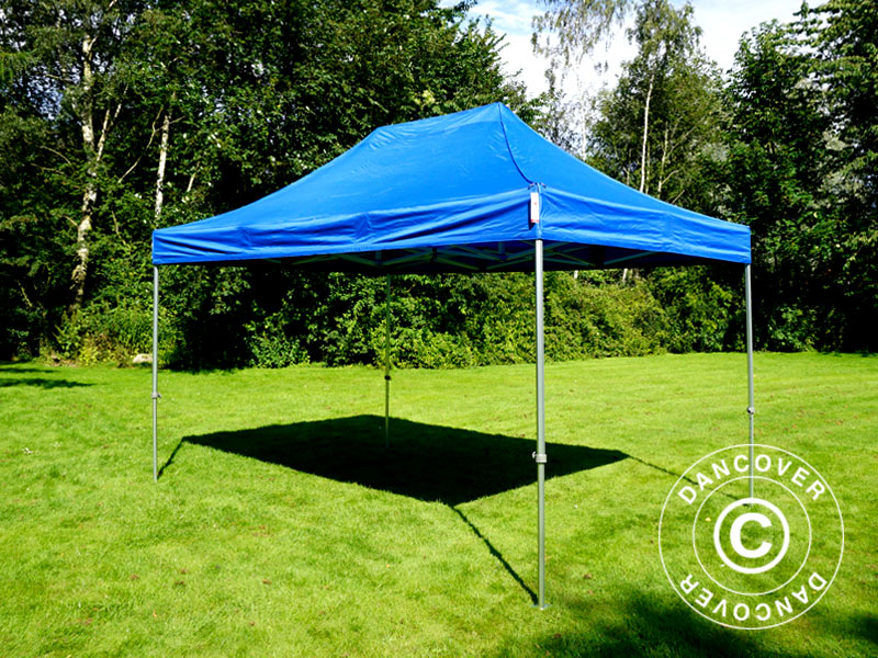 Quick-up telt FleXtents PRO Steel 3x4,5m, Blå, inkl. 4 sider