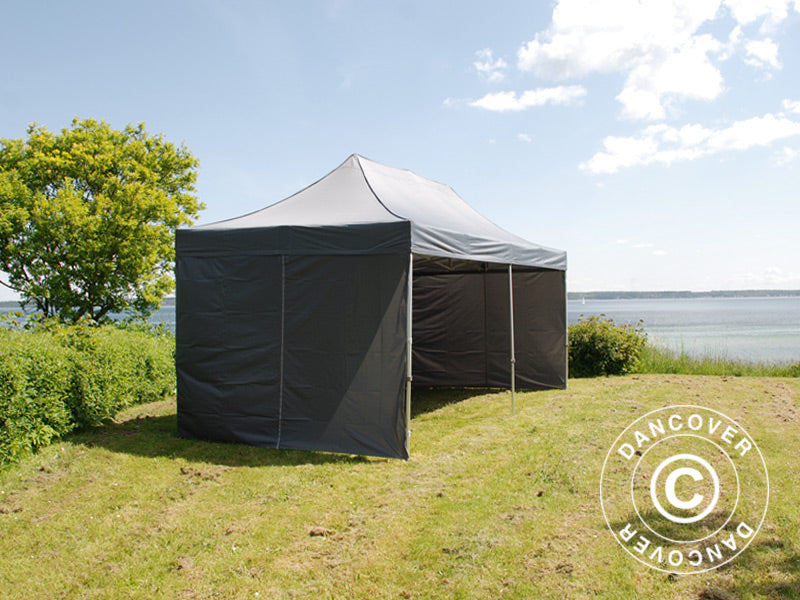 Quick-up telt FleXtents PRO Steel 3x6m Grå, inkl. 6 sider