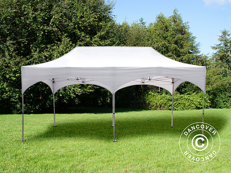 Quick-up telt FleXtents PRO Steel "Arched" 3x6m Hvit, inkl. 6 sider