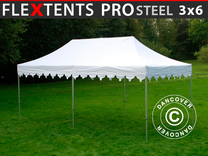 Quick-up telt FleXtents PRO Steel "Morocco" 3x6m Hvit