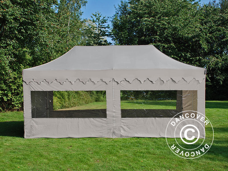 Quick-up telt FleXtents PRO Steel "Morocco" 3x6m Latte, inkl. 6 sider