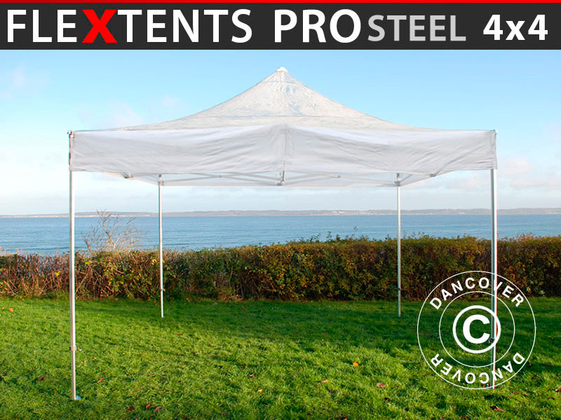 Quick-up telt FleXtents PRO Steel 4x4m Transparent