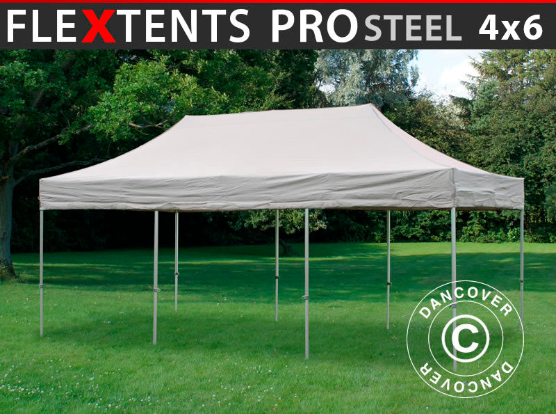 Quick-up telt FleXtents PRO Steel 4x6m Latte