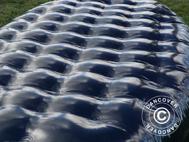 Oppblåsbar benk, Chesterfield-stil, 1x1,95x0,45m, Svart