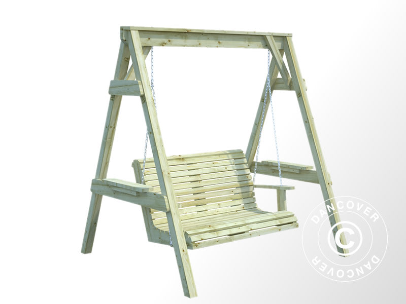 Hammock i tre, 1,93x1,61x1,98m, Naturlig