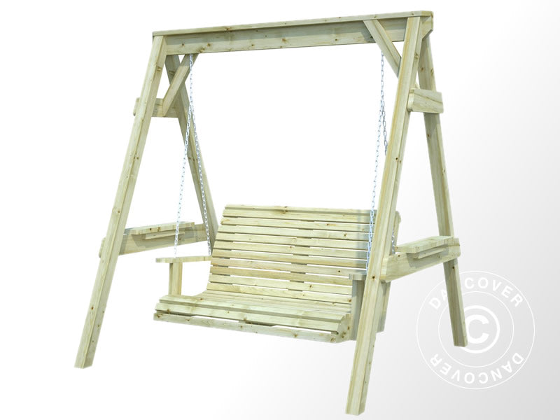 Hammock i tre, 1,93x1,61x1,98m, Naturlig